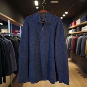 Men's Lands End Quarter Zip Sweater XXL/T